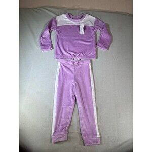 The Children's Place Toddler Girls Colorblock Velour 2-Piece Outfit Set nwt new